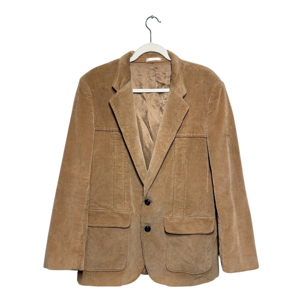 Oakbrook Men's 44R Tan Vintage Corduroy Blazer Jacket Classic Sharp